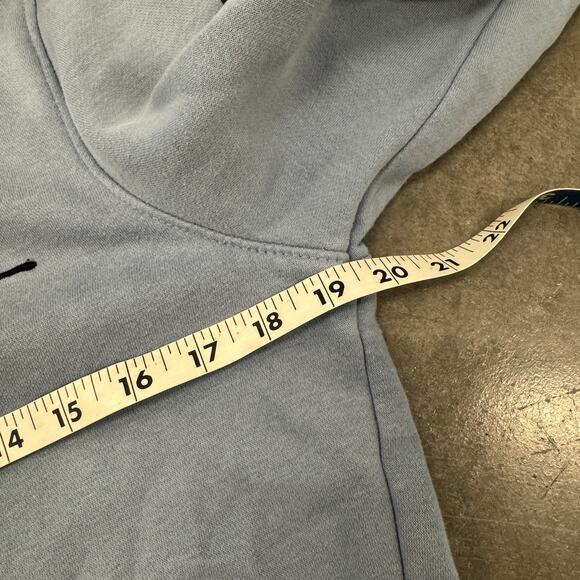 Vintage Y2K Hollister Big Bird Script Logo Baby Blue Navy Hoodie Sweatshirt XS - Picture 4 of 5